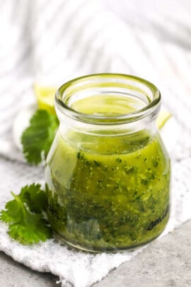 jar of Cilantro Lime Dressing