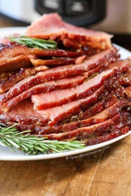 plated Crock Pot Ham