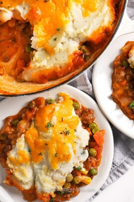 plated Easy Shepherd’s Pie Recipe close up