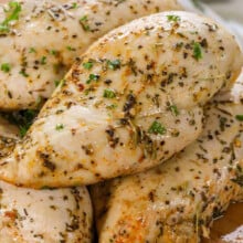close up of Oven Baked Chicken Breasts