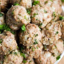 bowl of Turkey Meatballs