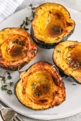 plated Air Fryer Acorn Squash