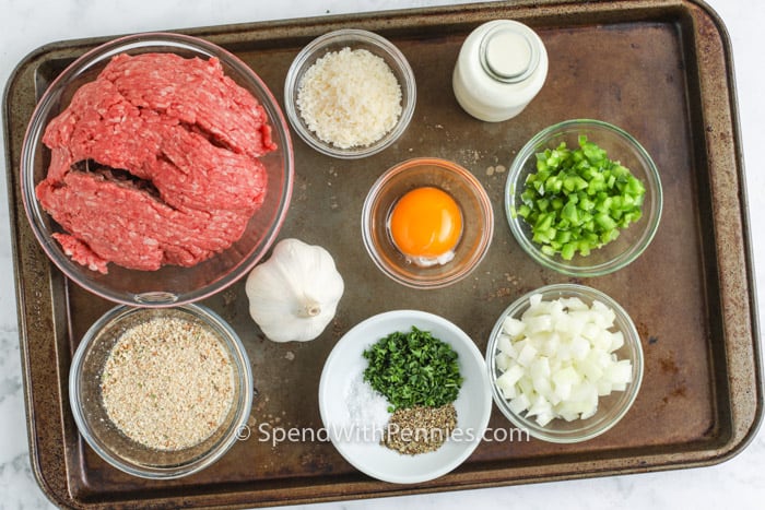 ingredients to make Air Fryer Meatloaf