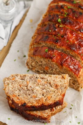 Beef and Turkey Meatloaf sliced