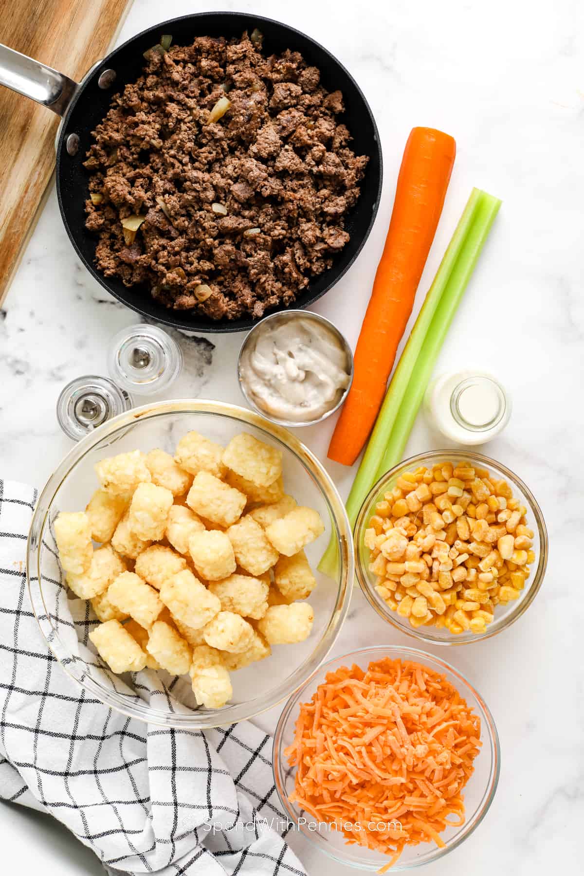 ingredients for tater tot casserole