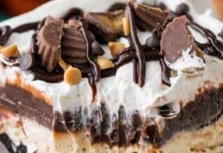 Peanut Butter Lasagna with fork