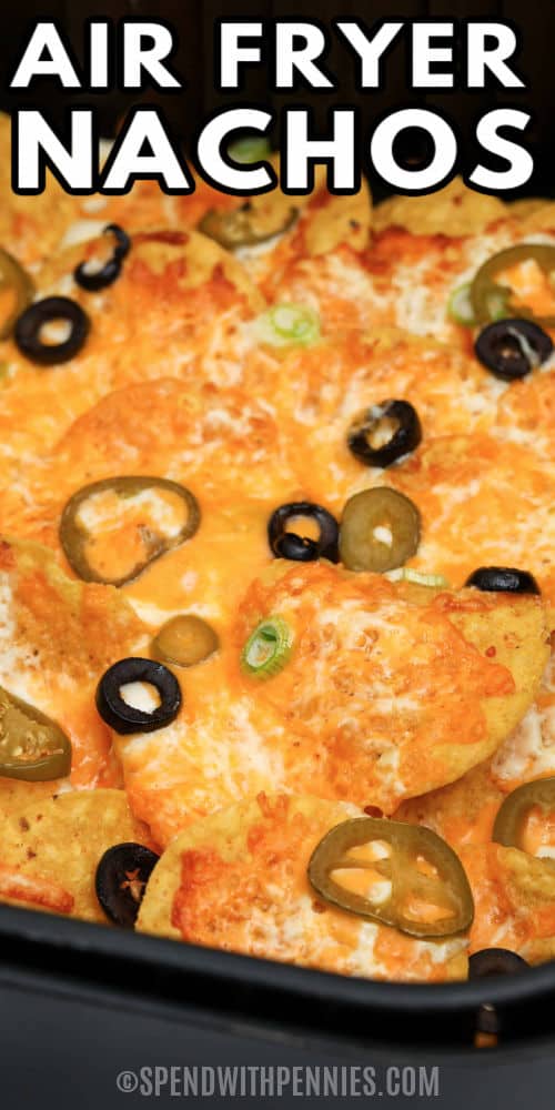 close up of Air Fryer Nachos