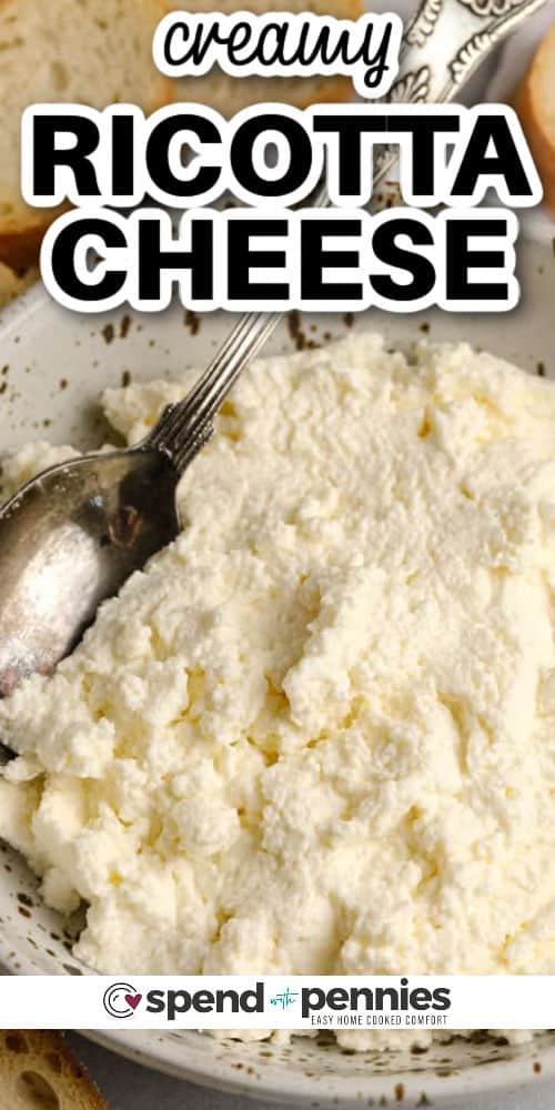 plated Ricotta Cheese with writing