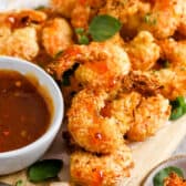 coconut shrimp with dip