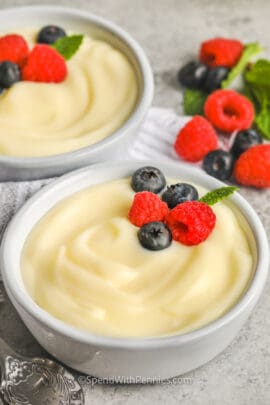 bowls of Vanilla Custard.